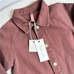 NEW Rylee & Cru Mahogany Brown Snap Utility Jumpsuit with Pockets 12-18